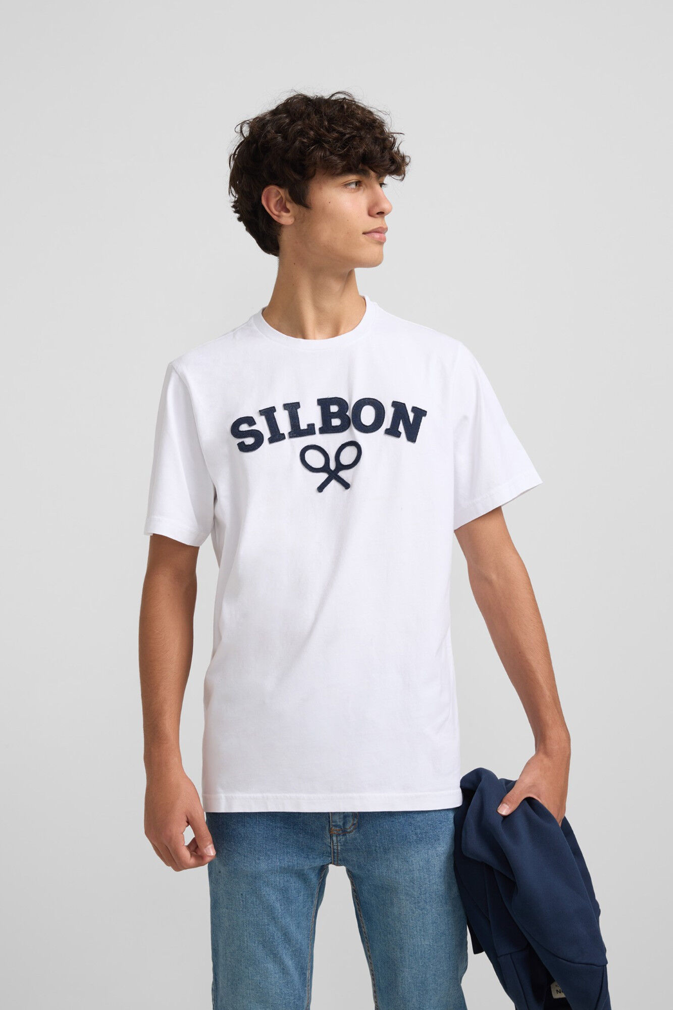 Silbon Silbon racket t-shirt stockings White