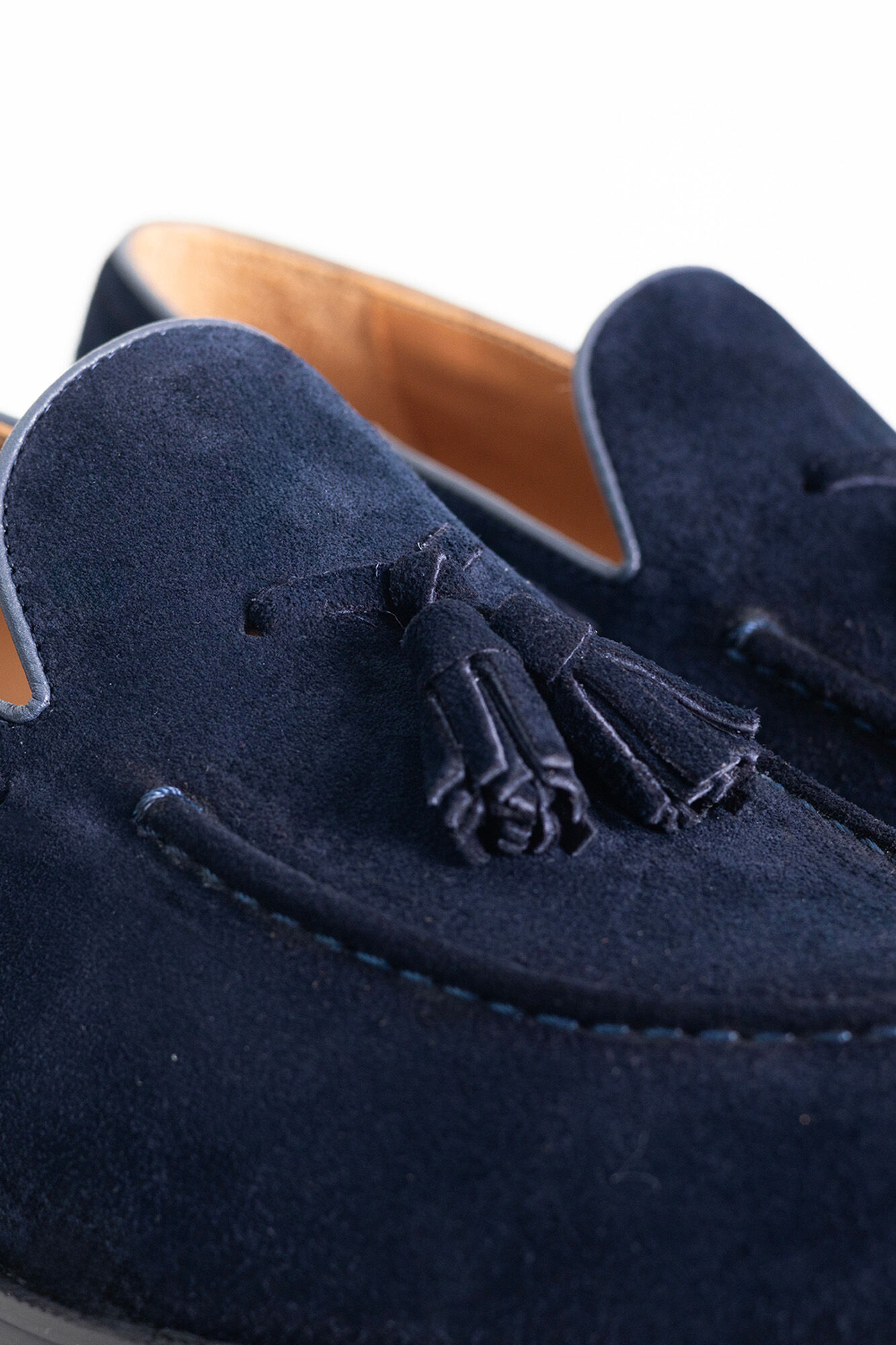 PuroEGO Borlas de pele com croute Azul