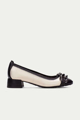 Hispanitas Bailarina punta cuadrada adorno cadena OPORTO Negro