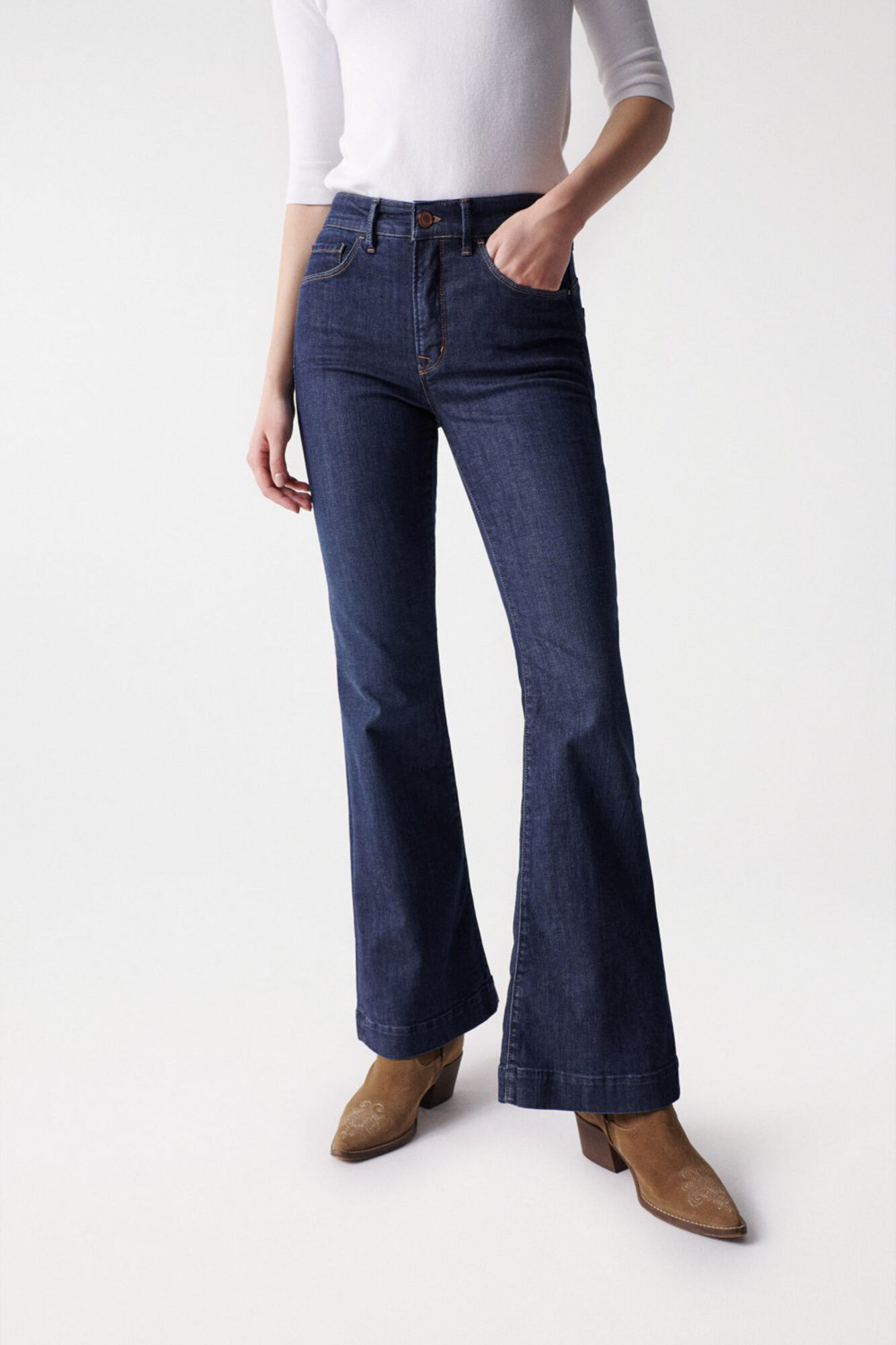 Salsa Jeans Vaqueiros faith push in flare Azul