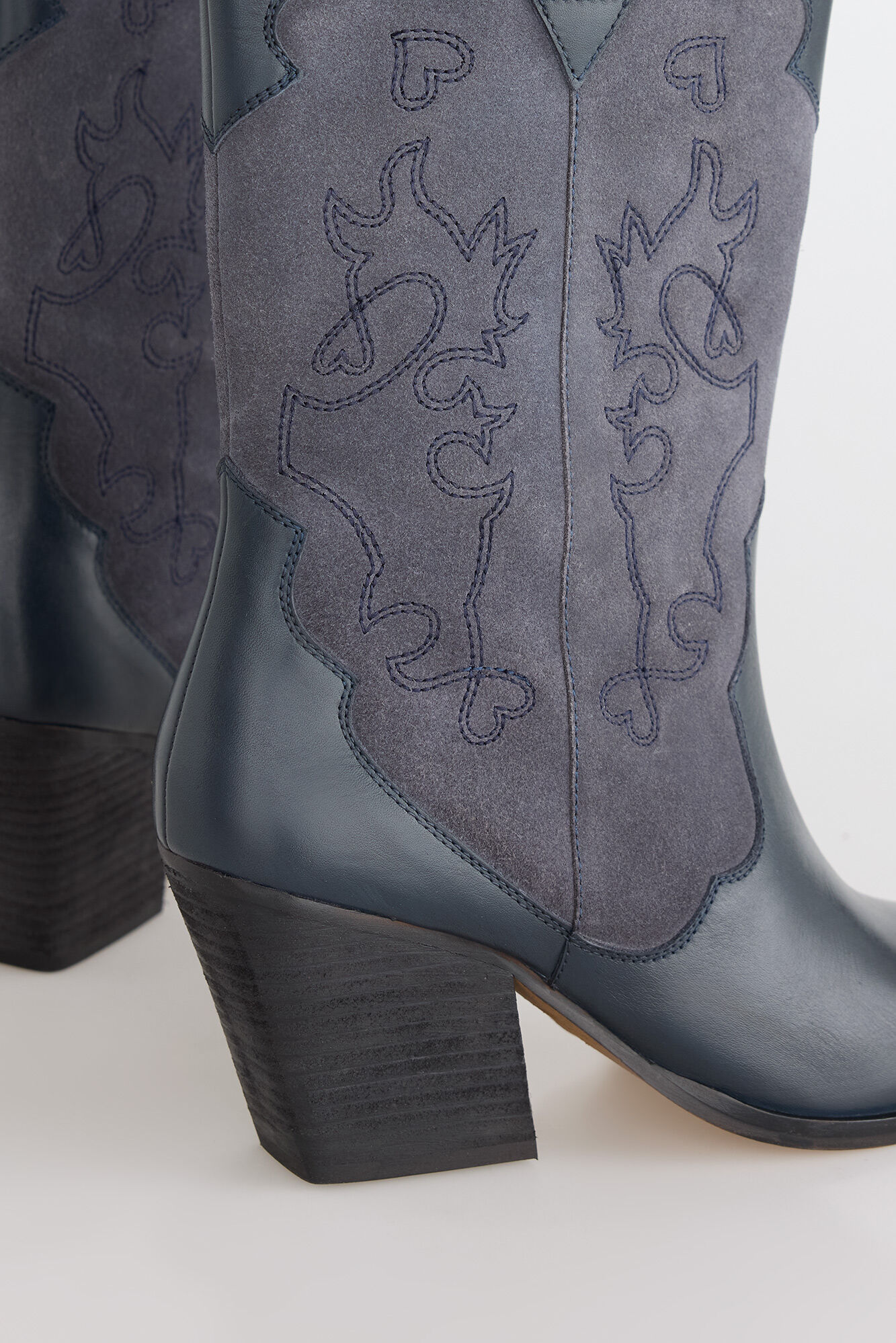 Slowlove leather and split leather boot Grey