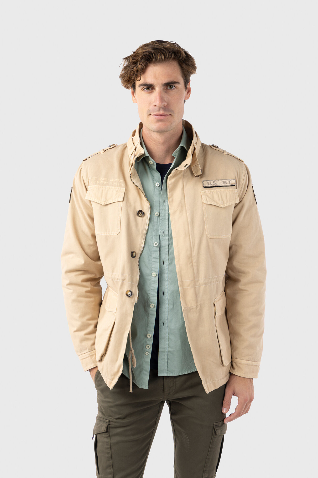 Williot Jaqueta saariana com manchas Tostado