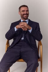 OOTO Pantal&oacute;n traje espiga Azul marino