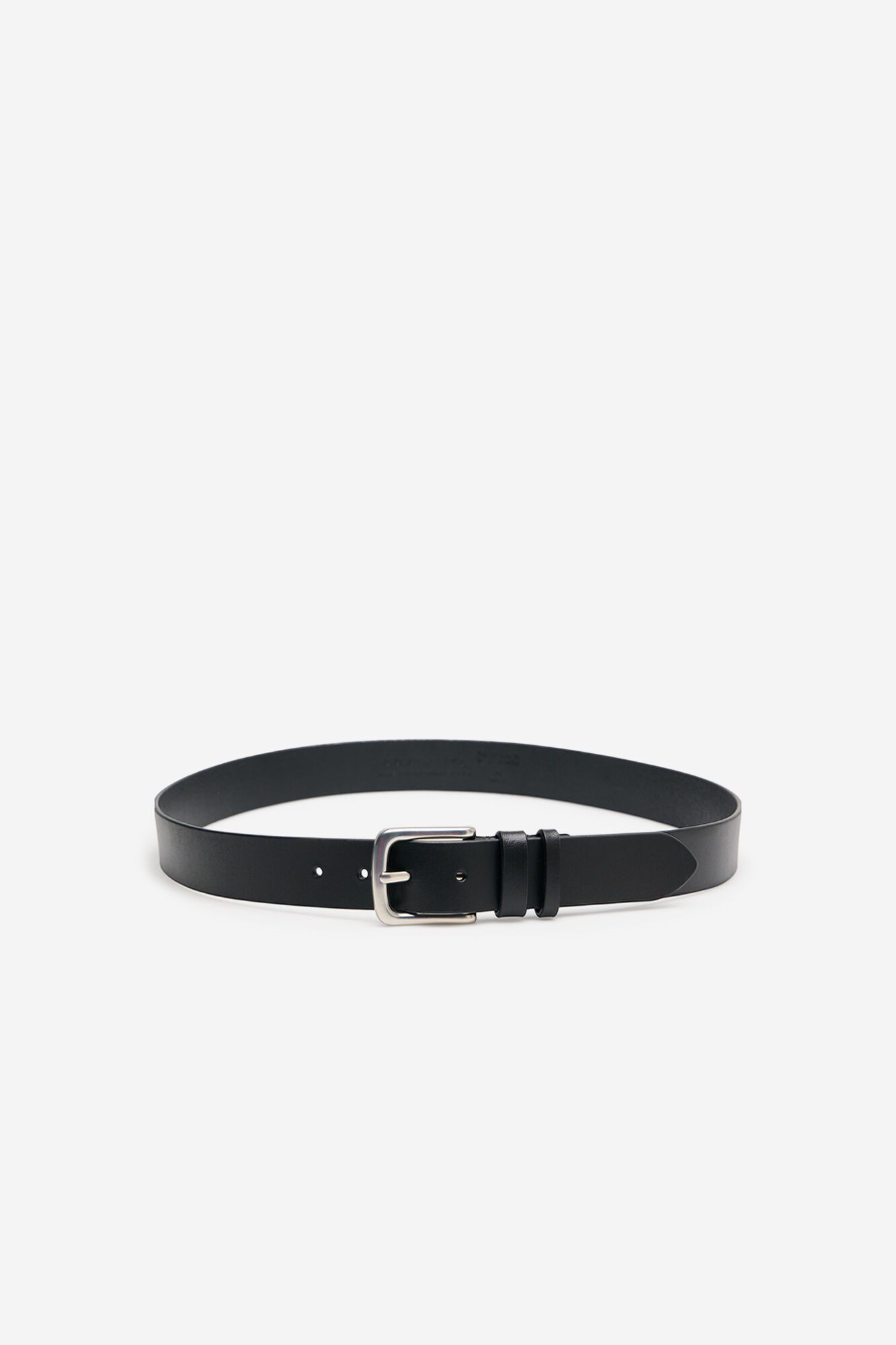 Cortefiel Leather sport belt Black