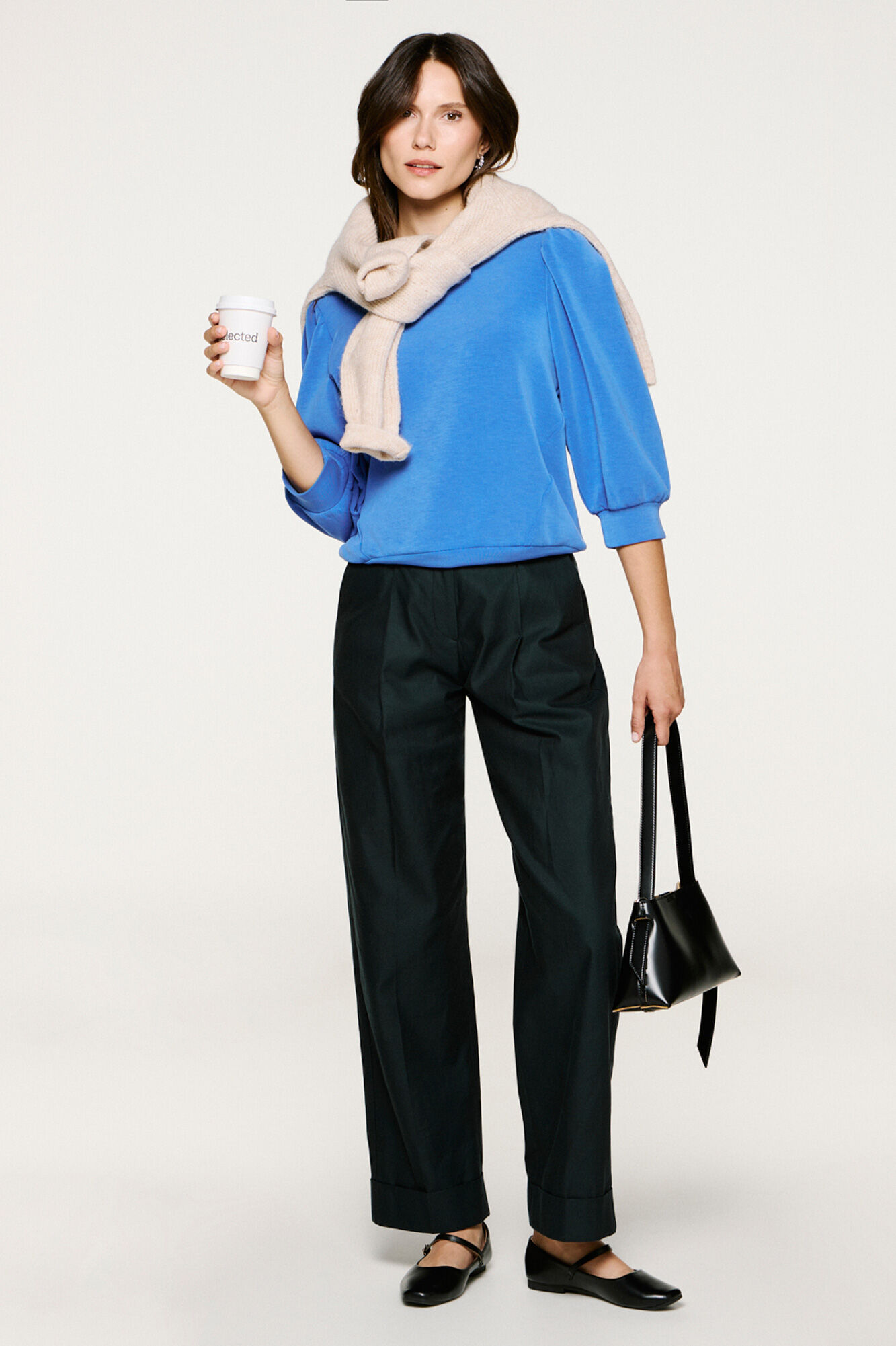 Selected Blusa com manga top