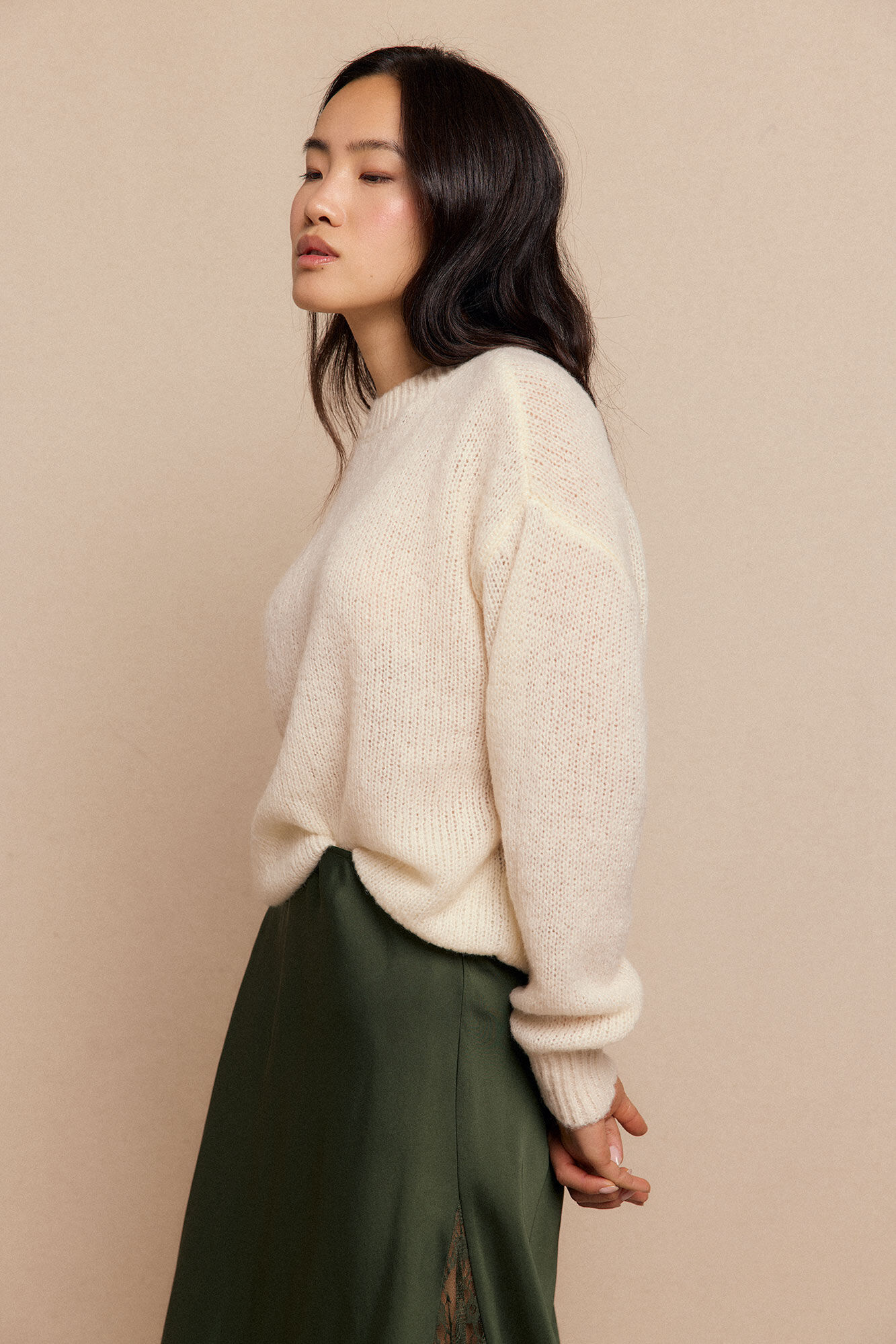 Slowlove Jersey b&aacute;sico Marfil