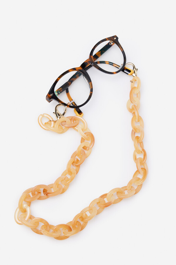 Cortefiel Resin glasses chain Nude
