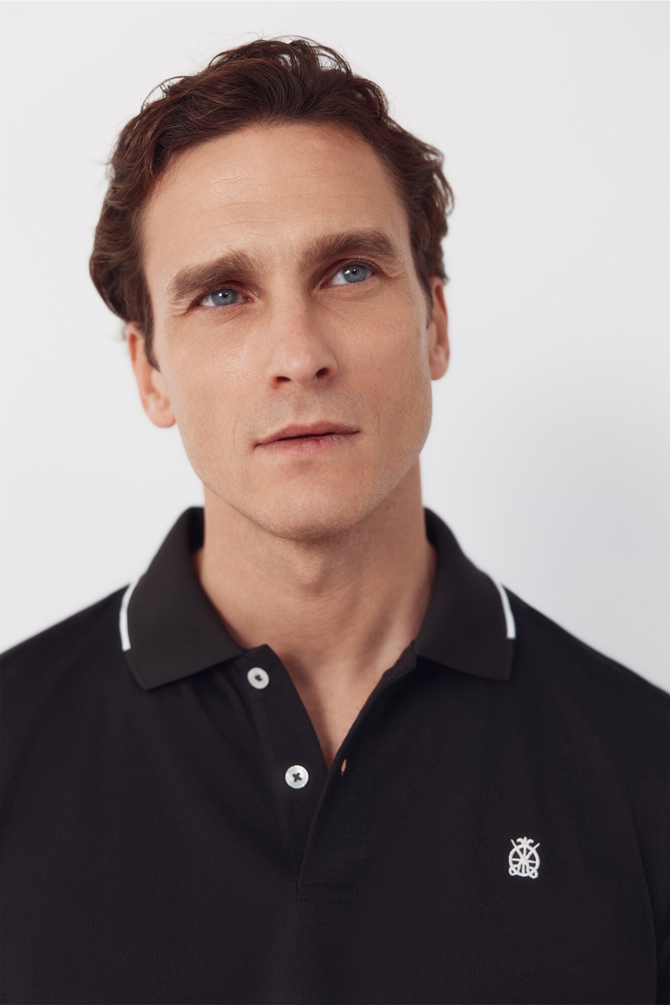 Cortefiel Polo COOLMAX&reg; cuello jacquard Negro