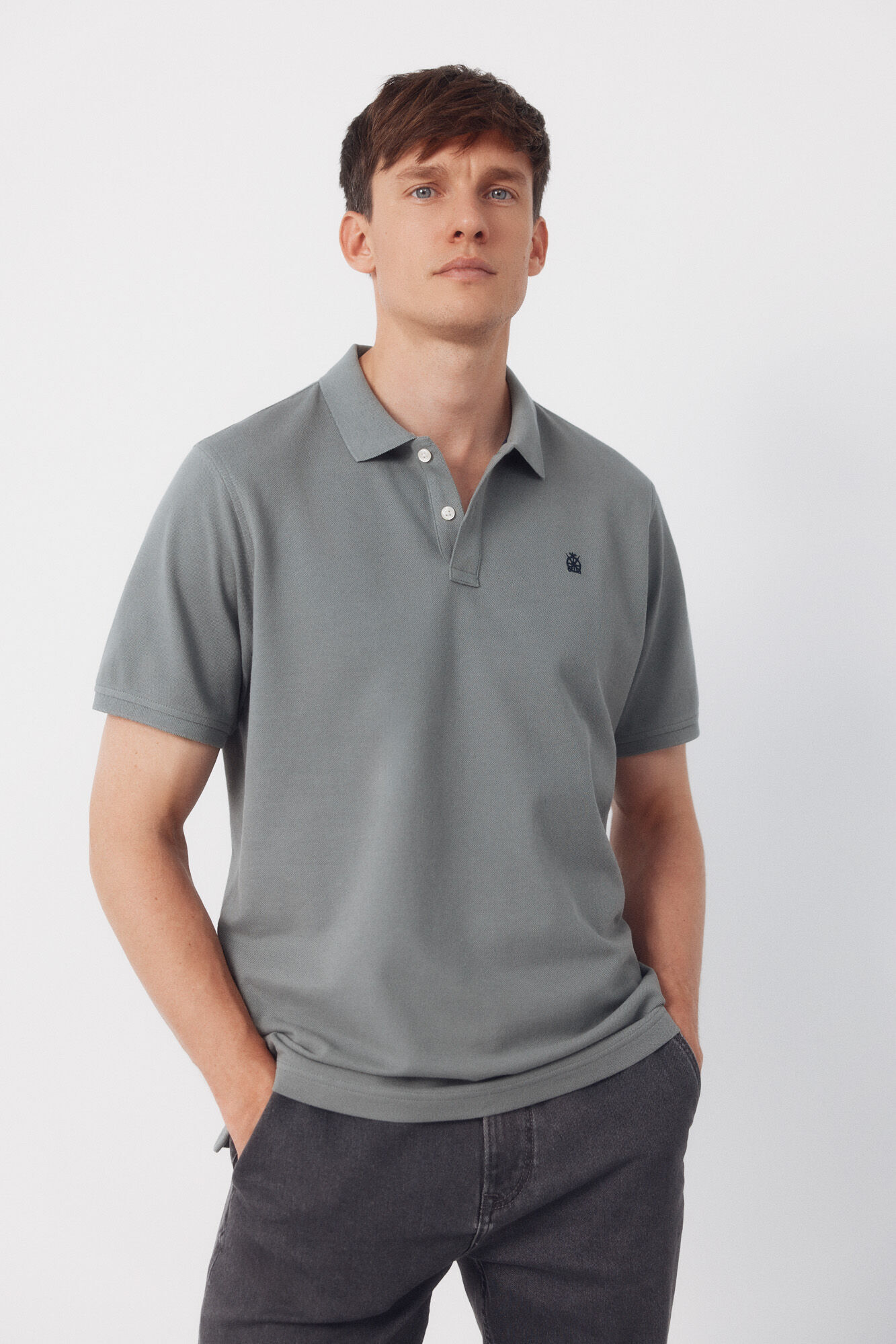 Cortefiel Piqu&eacute; basic polo shirt