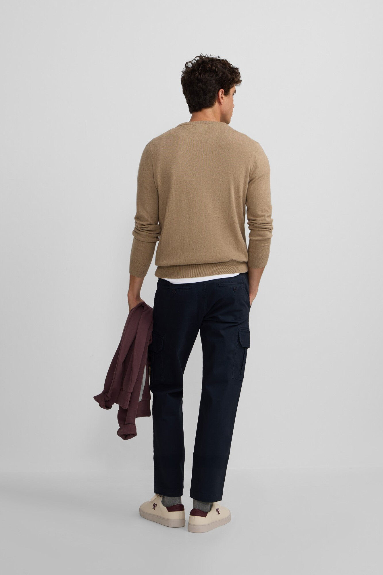 Silbon Camisola cl&aacute;ssico de gola redonda Tostado