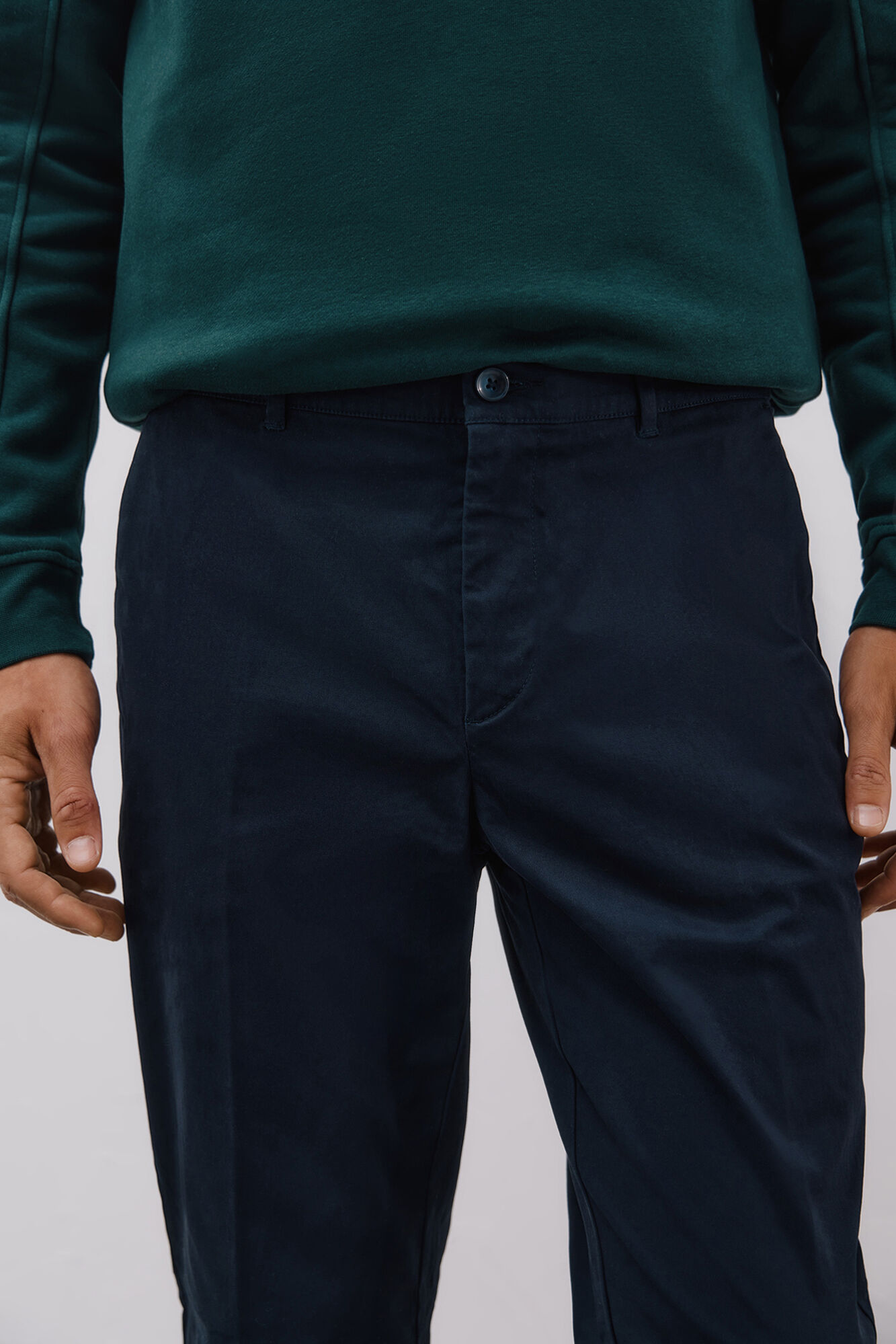 Cortefiel Regular fit comfort chinos Navy