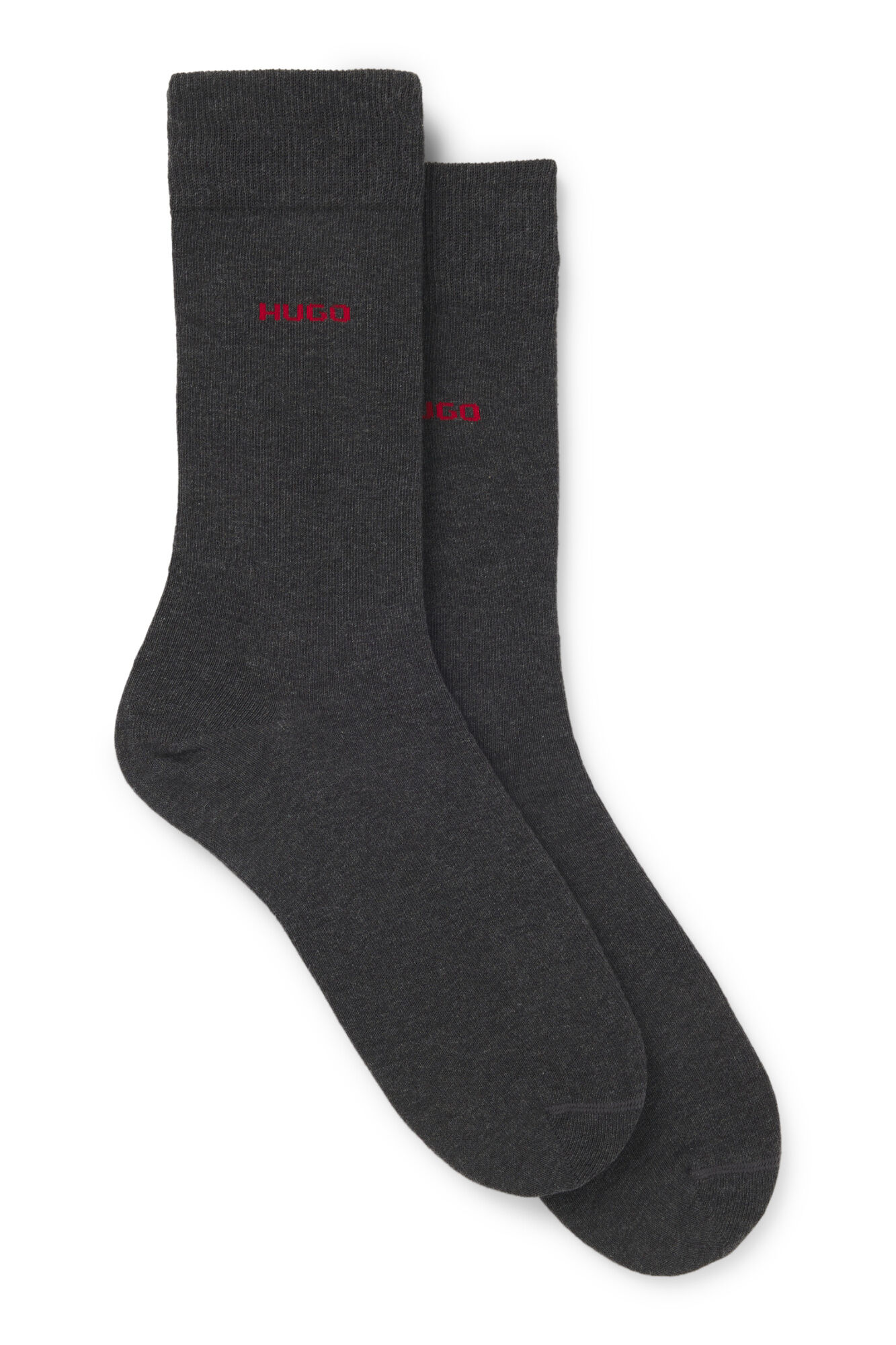 HUGO Pack 2 calcetines Gris oscuro
