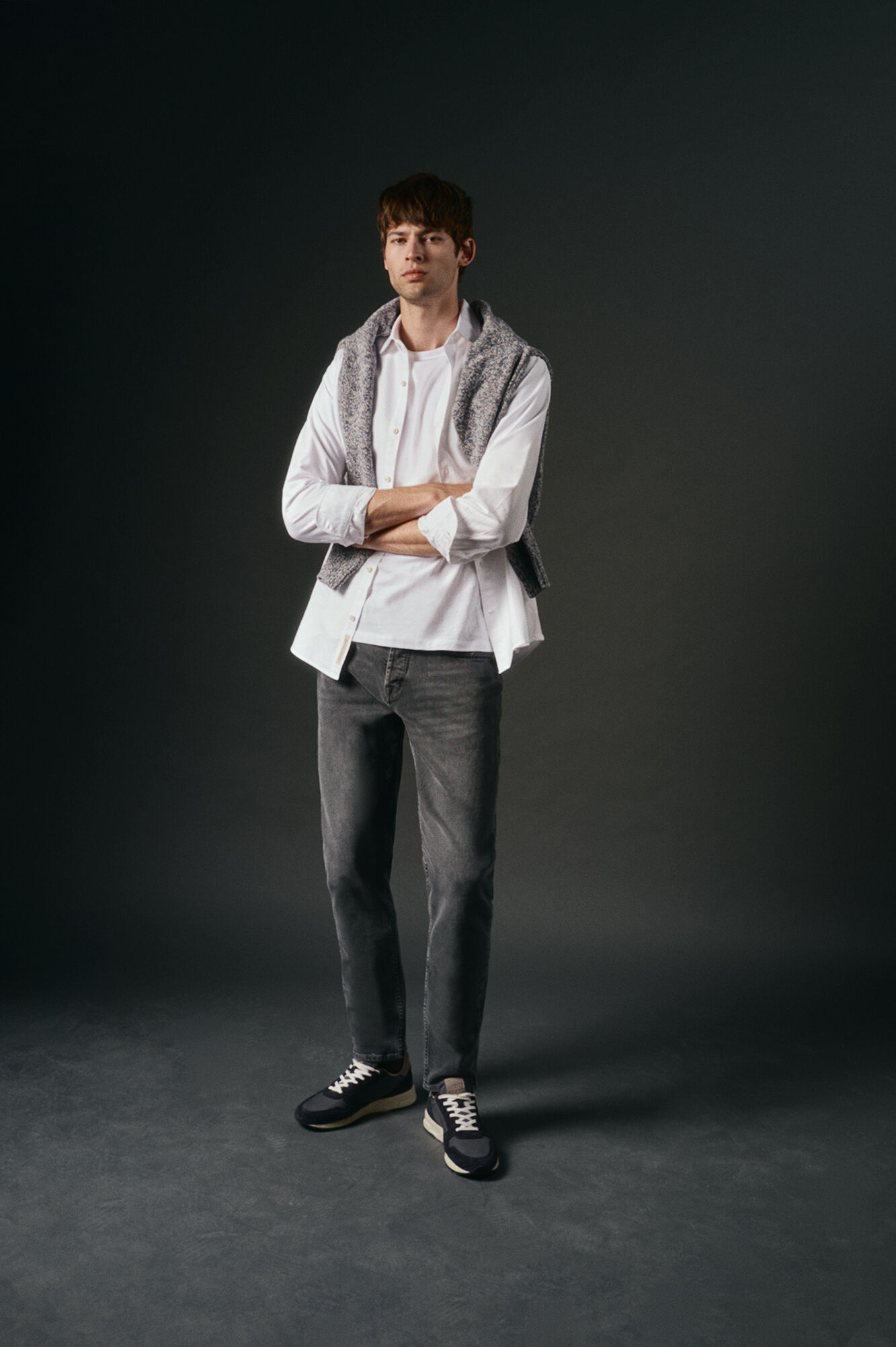 OOTO Camisa oxford liso Branco