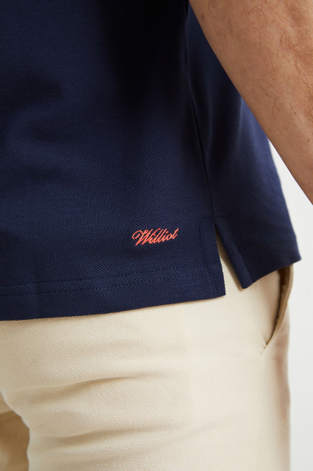 Williot Garment Dyed polo shirt Navy
