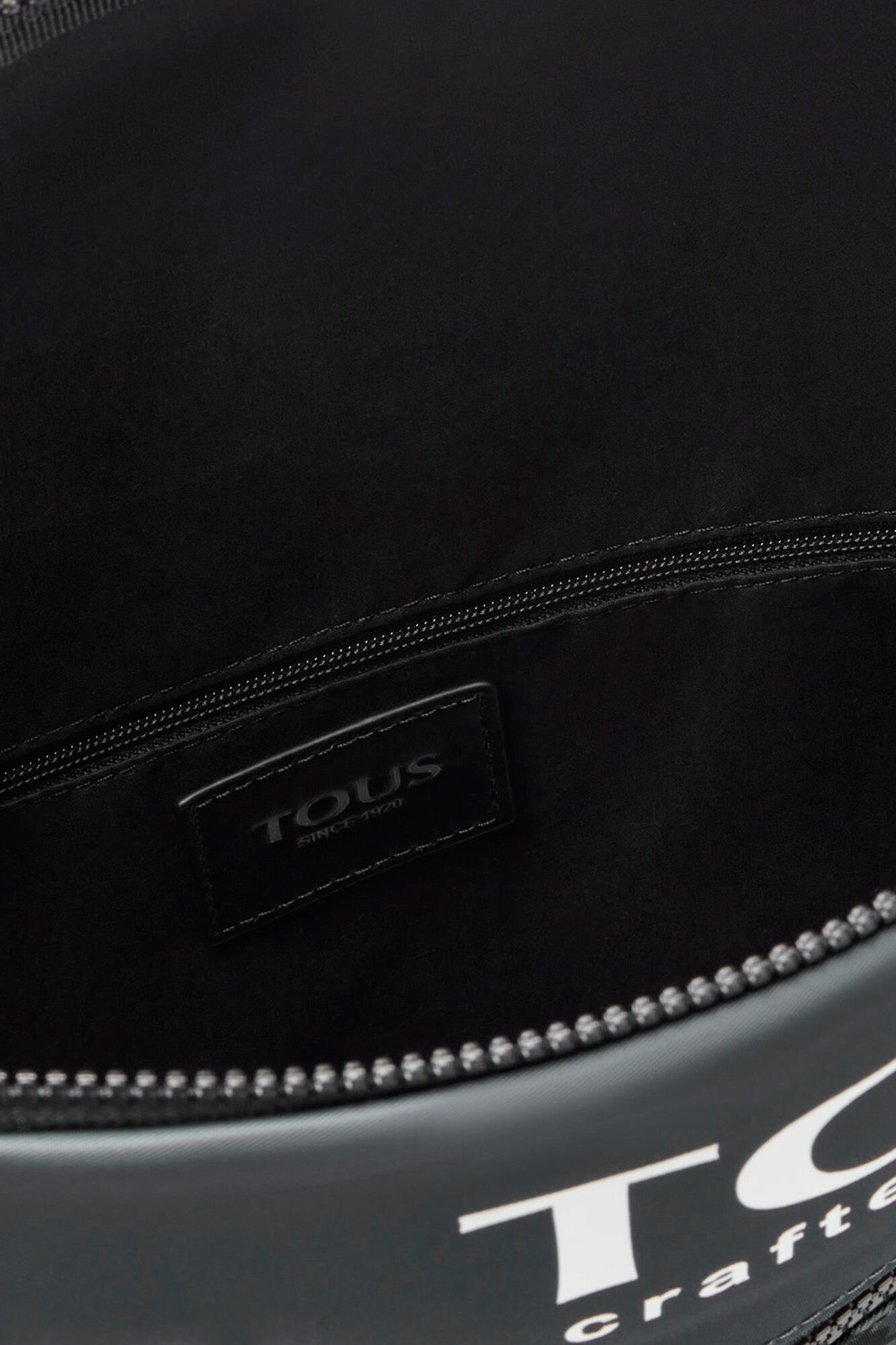 Tous Mochila plana negra Kaos Mini Evolution Nylon Negro