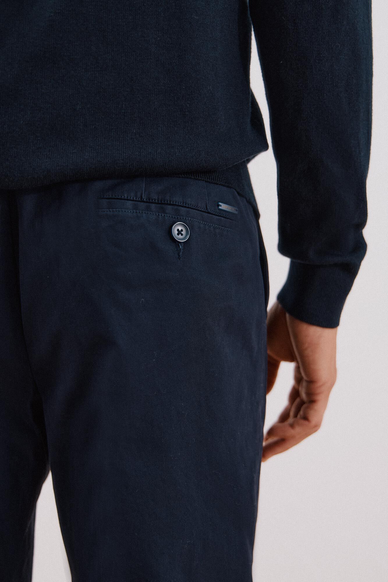 Cortefiel Tapered fit comfort chinos pants Navy