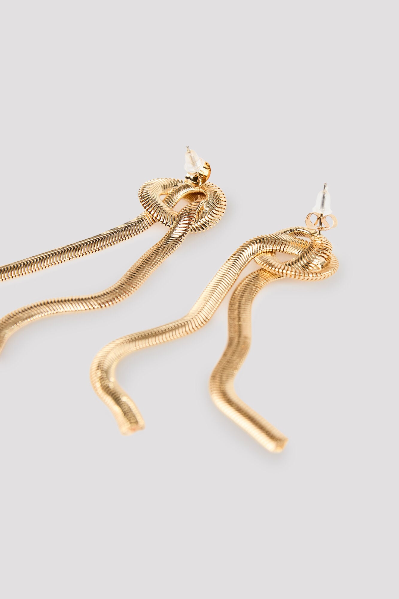 Cortefiel Chains knot earrings Gold