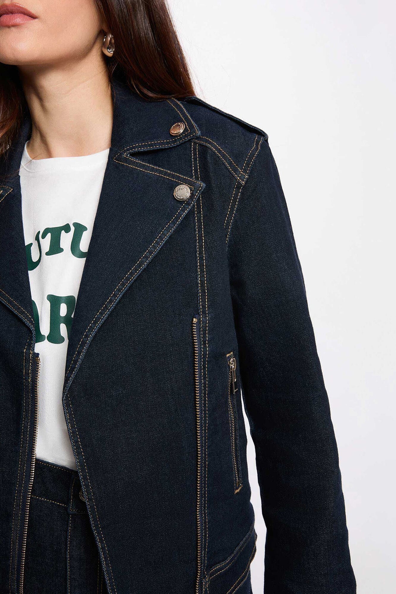 Morgan Casaco oversize em denim