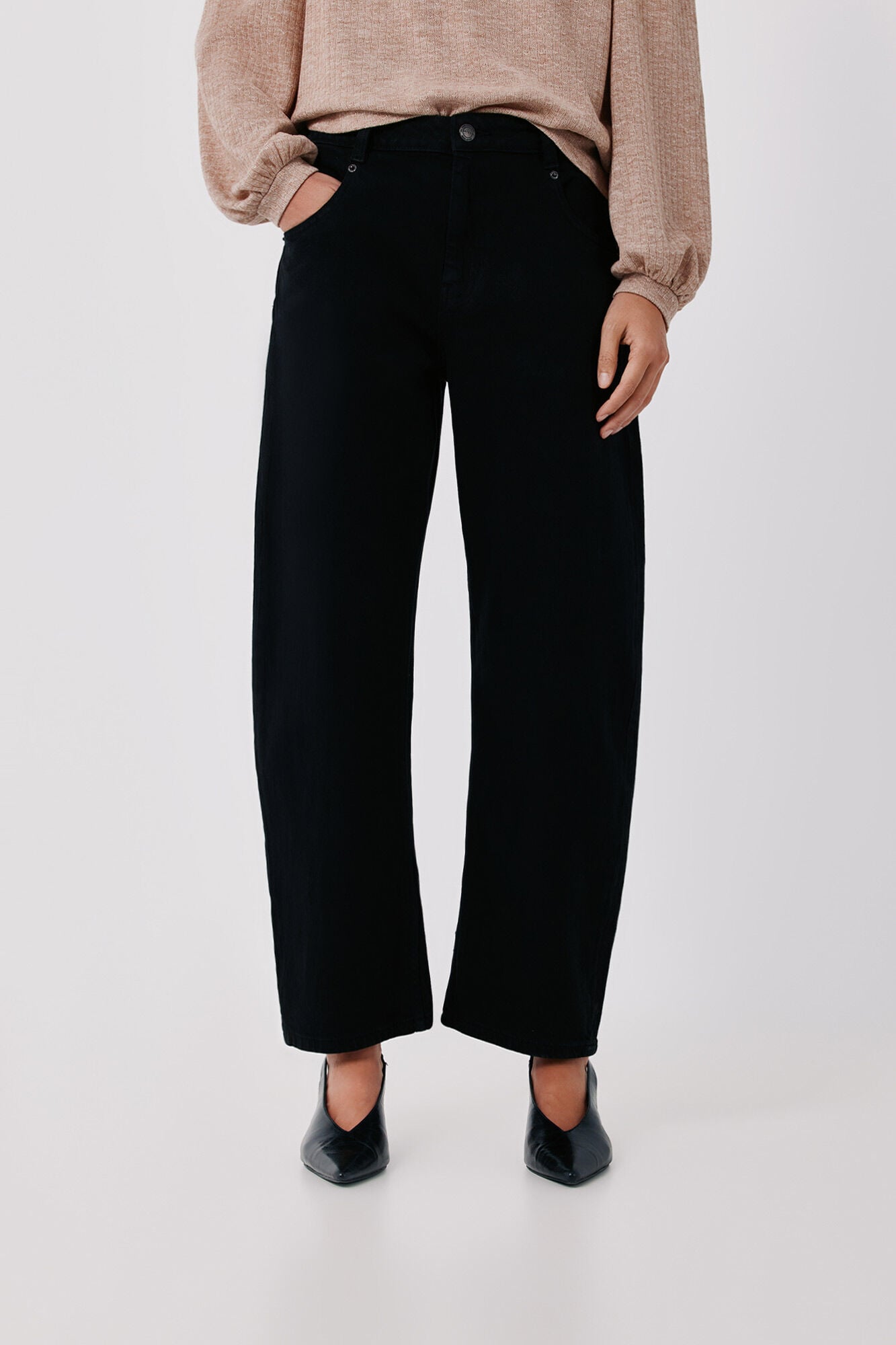 Cortefiel Barrel jeans Black