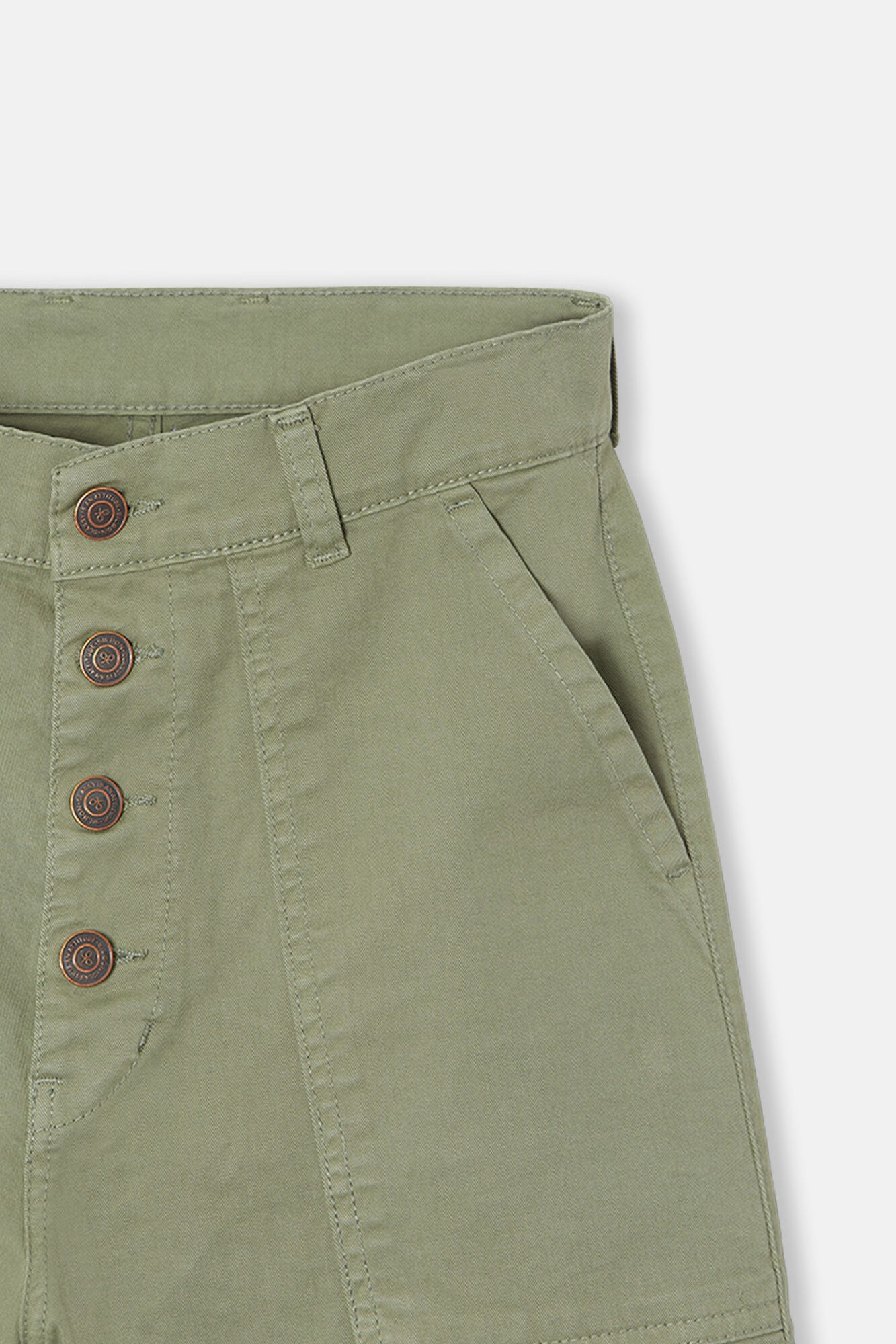 Silbon Pantal&oacute;n woman denim cargo Kaki