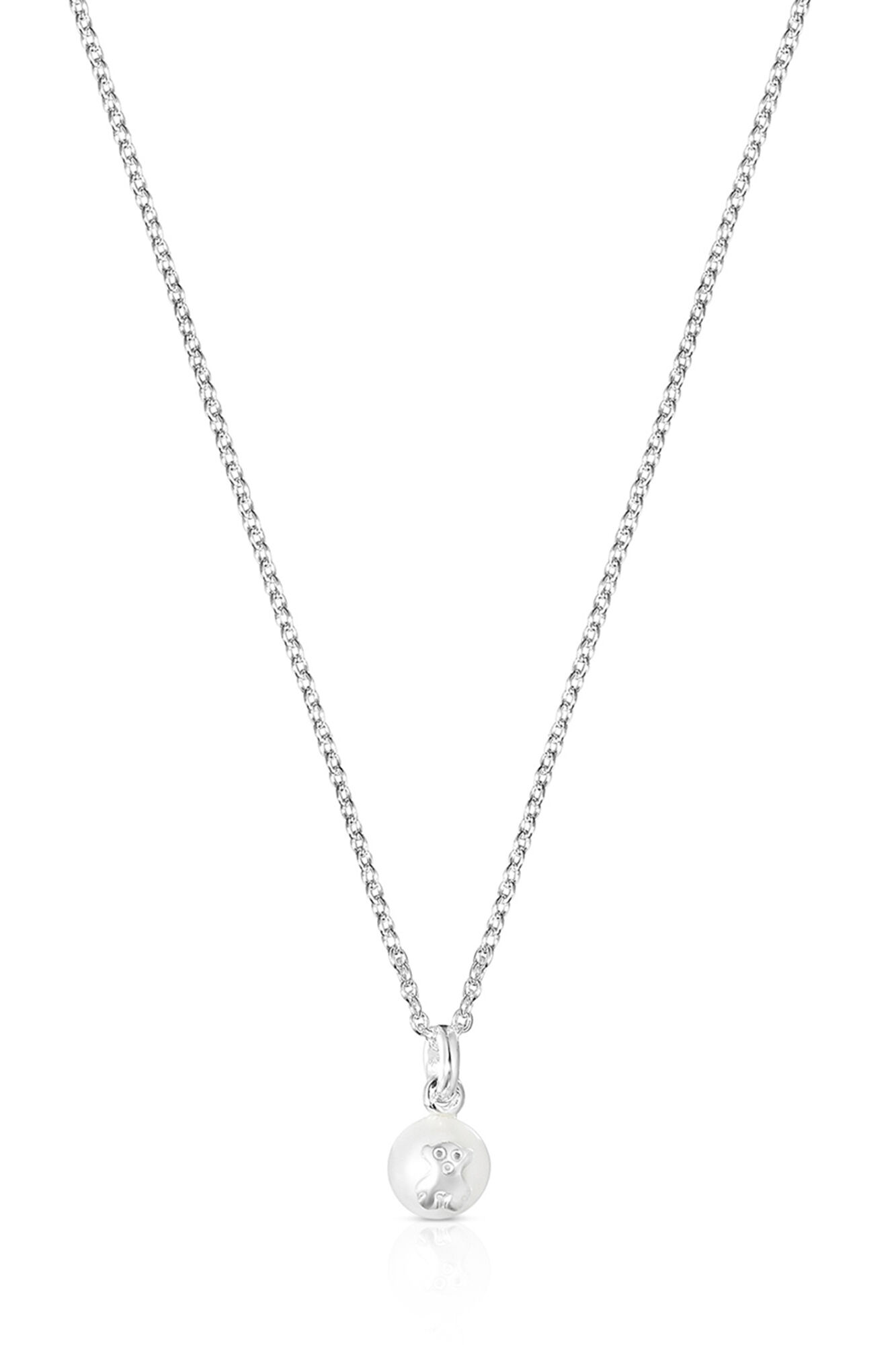 Tous Icon Pearl silver and pearl necklace Grey