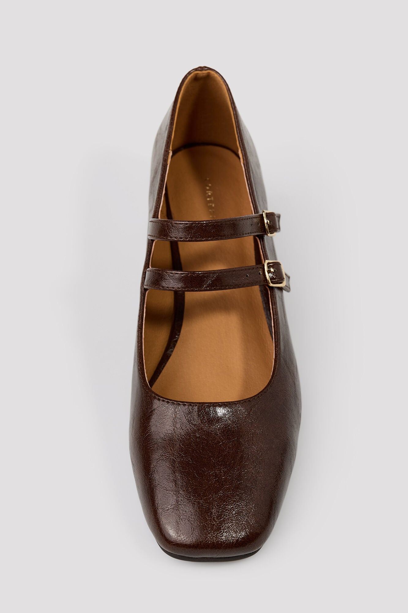 Cortefiel Strap heel ballet flats Printed brown