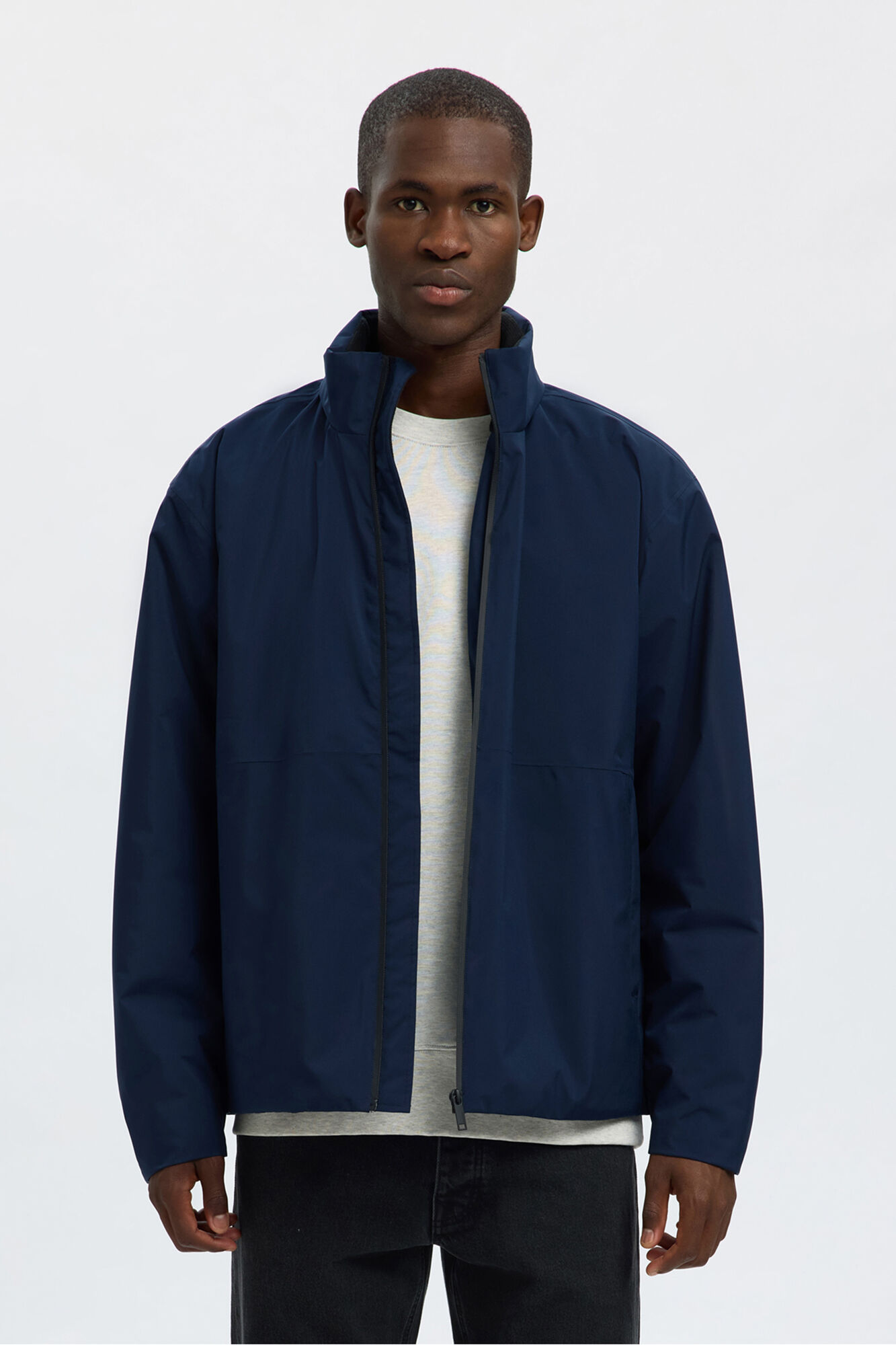 Selected Blus&atilde;o t&eacute;cnica resistente &agrave; &aacute;gua  Azul