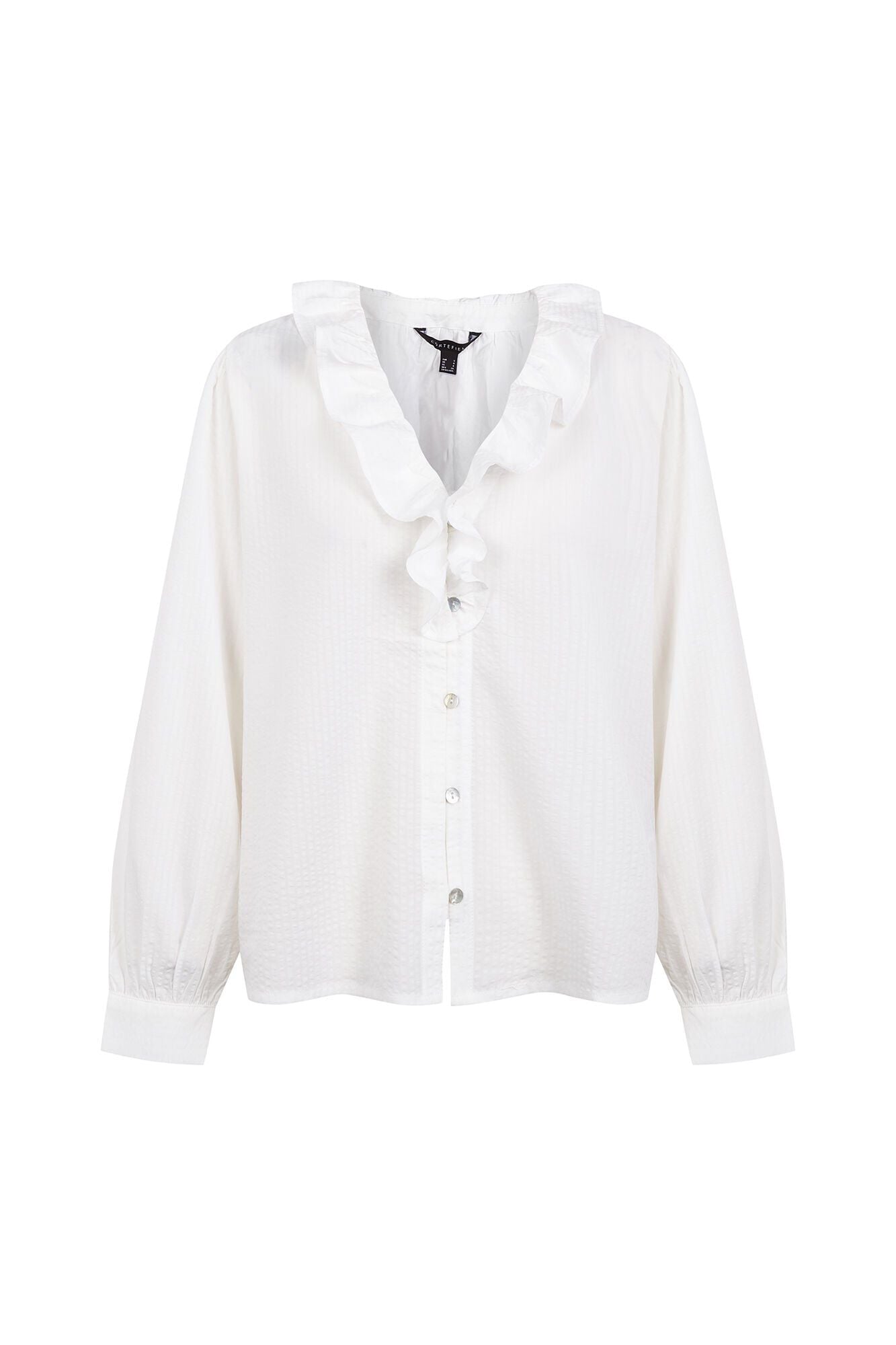 Cortefiel Blusa com folho Branco