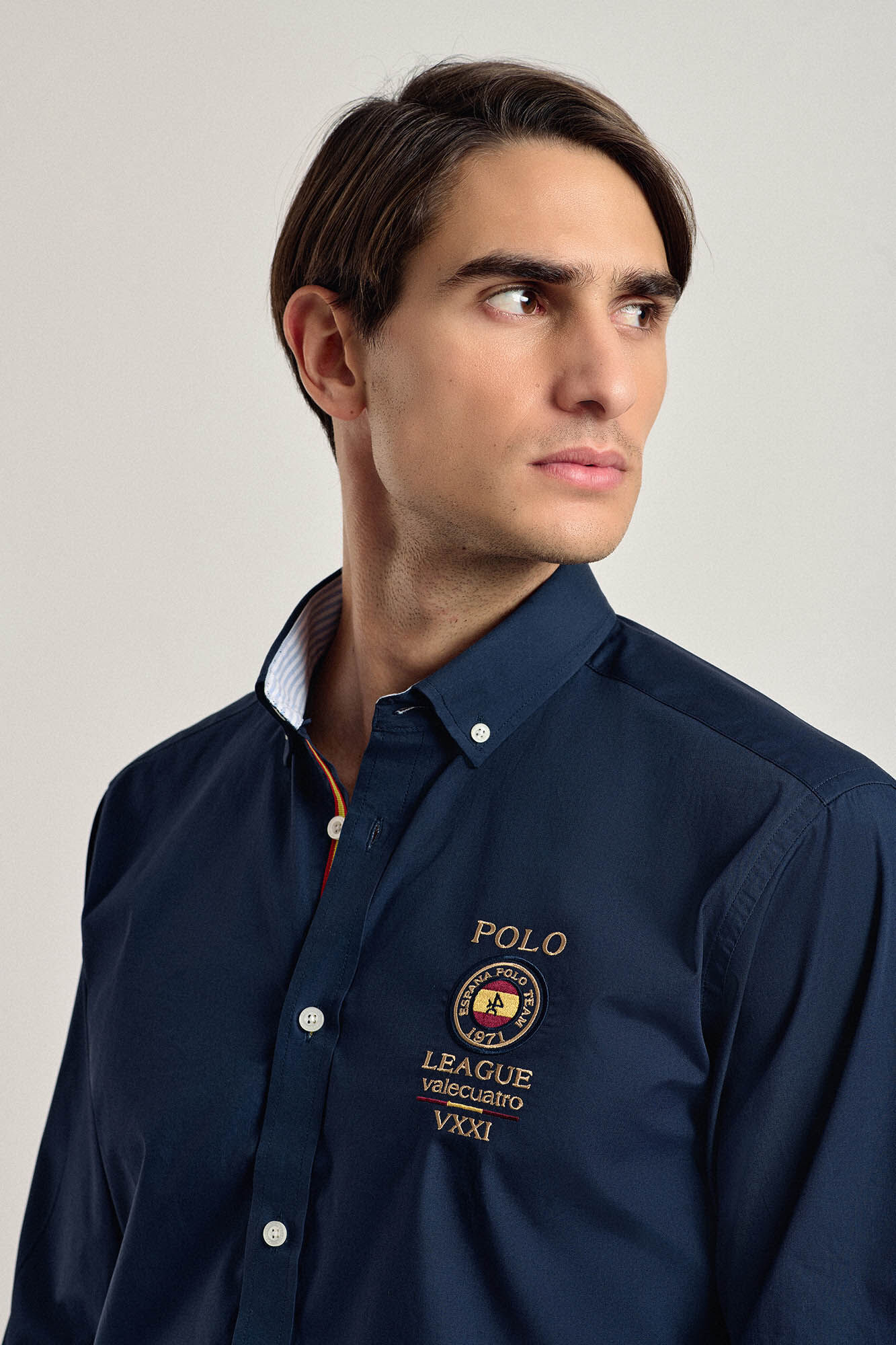 Valecuatro Camisa masculina azul marinho Valecuatro Espanha Azul