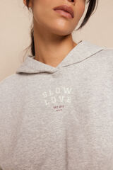 Slowlove Sweatshirt capuz Cinzento