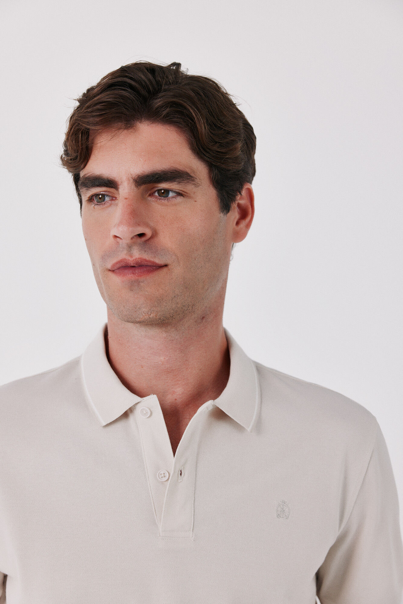 Cortefiel Piqu&eacute; polo shirt Ivory