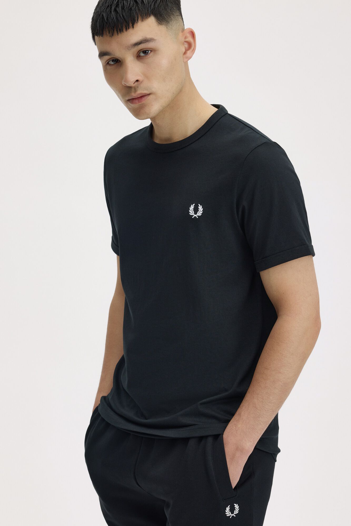 Fred Perry T-shirt lisa de manga curta