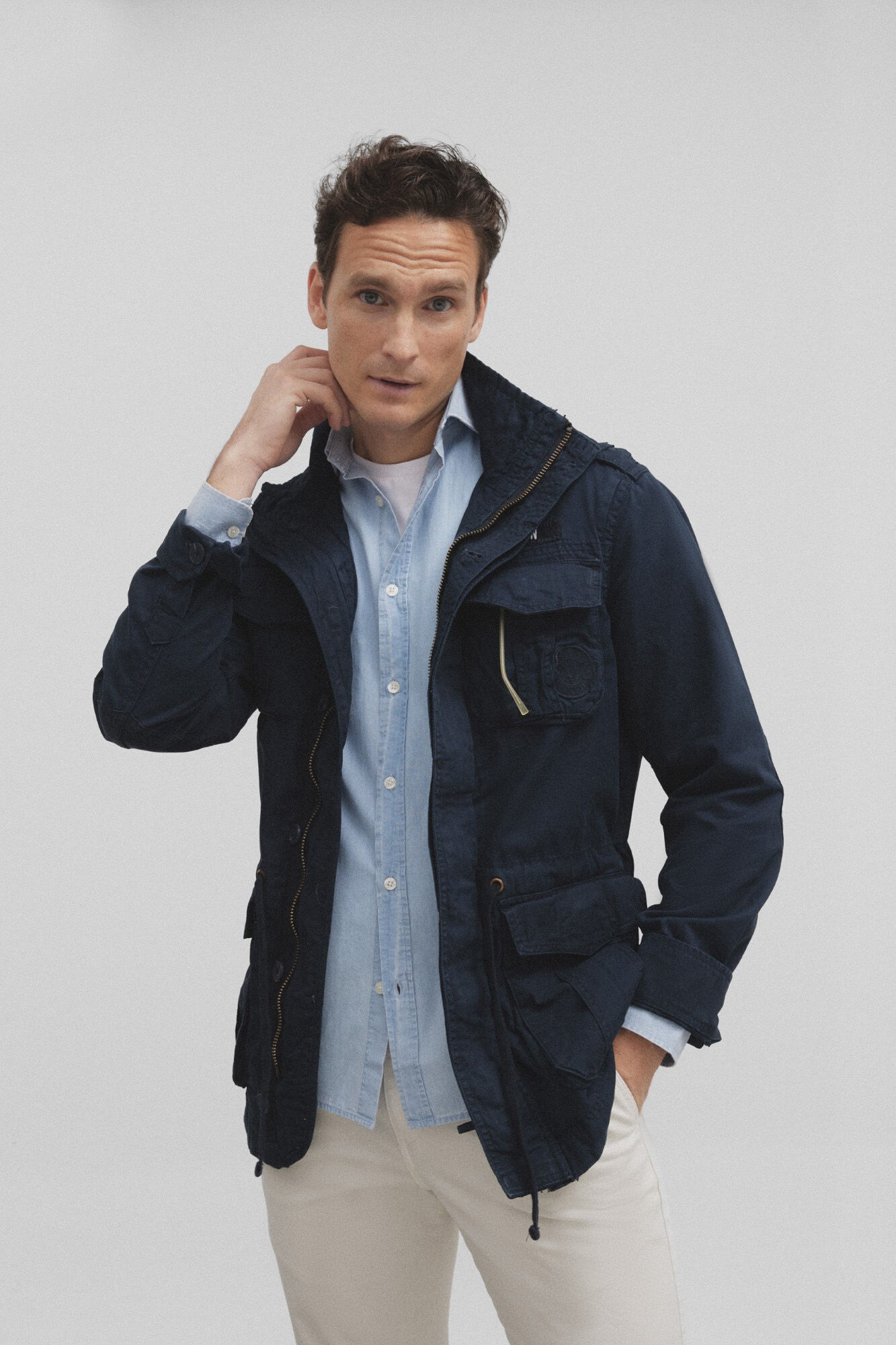 Silbon Military jacket Blue