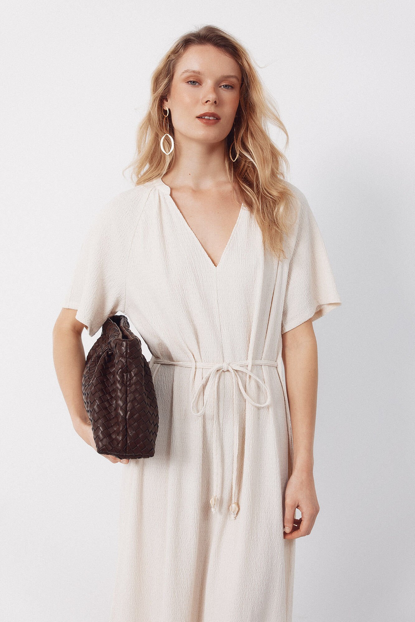 Cortefiel Structured belt dress