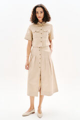 Caroll Linen skirt Beige