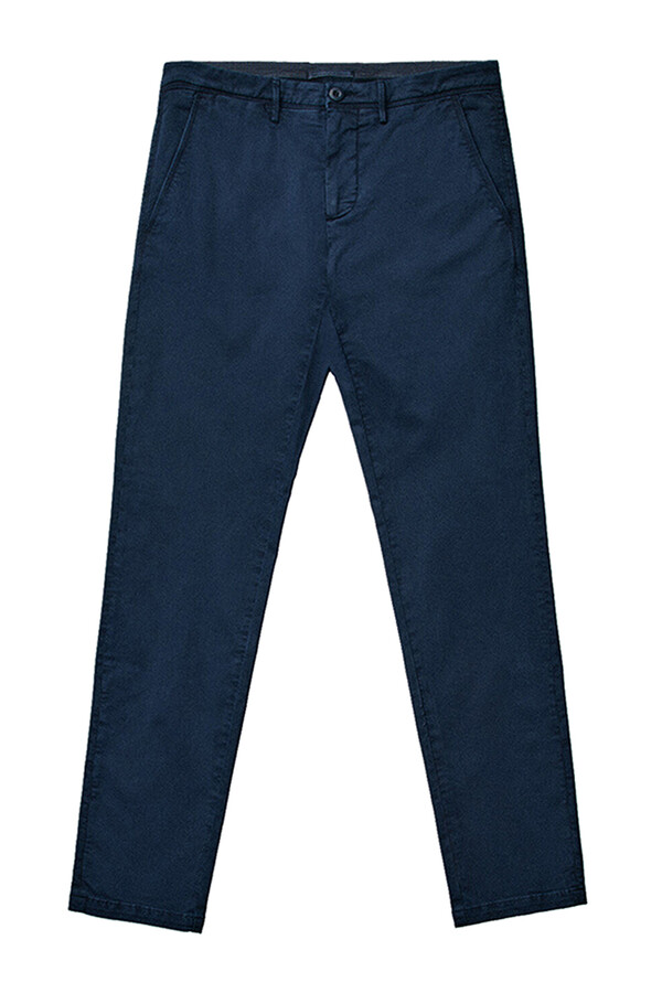 Cortefiel Slim-fit chinos with elasticated waistband Navy