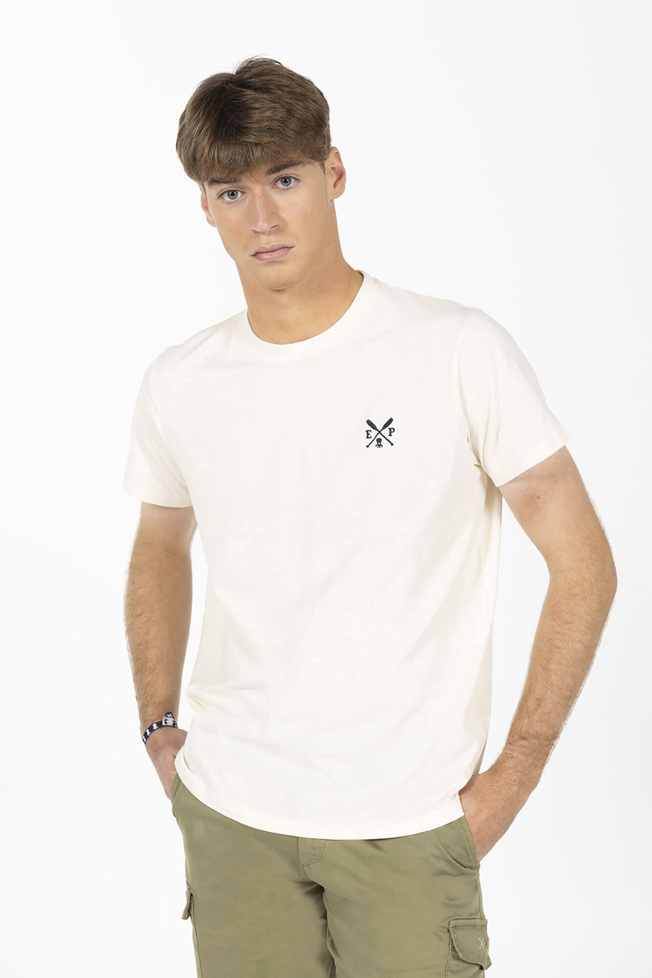 elPulpo Camiseta estampado &eacute;tnico espalda Marfil