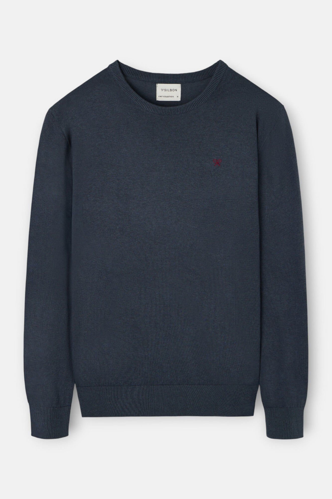 Silbon Camisola cl&aacute;ssico de gola redonda Azul