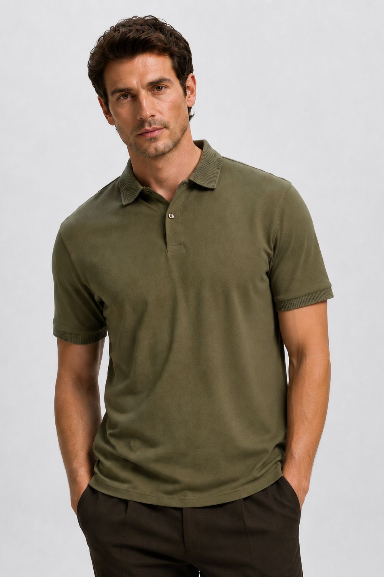Selected Polo b&aacute;sico em piqu&eacute; Verde