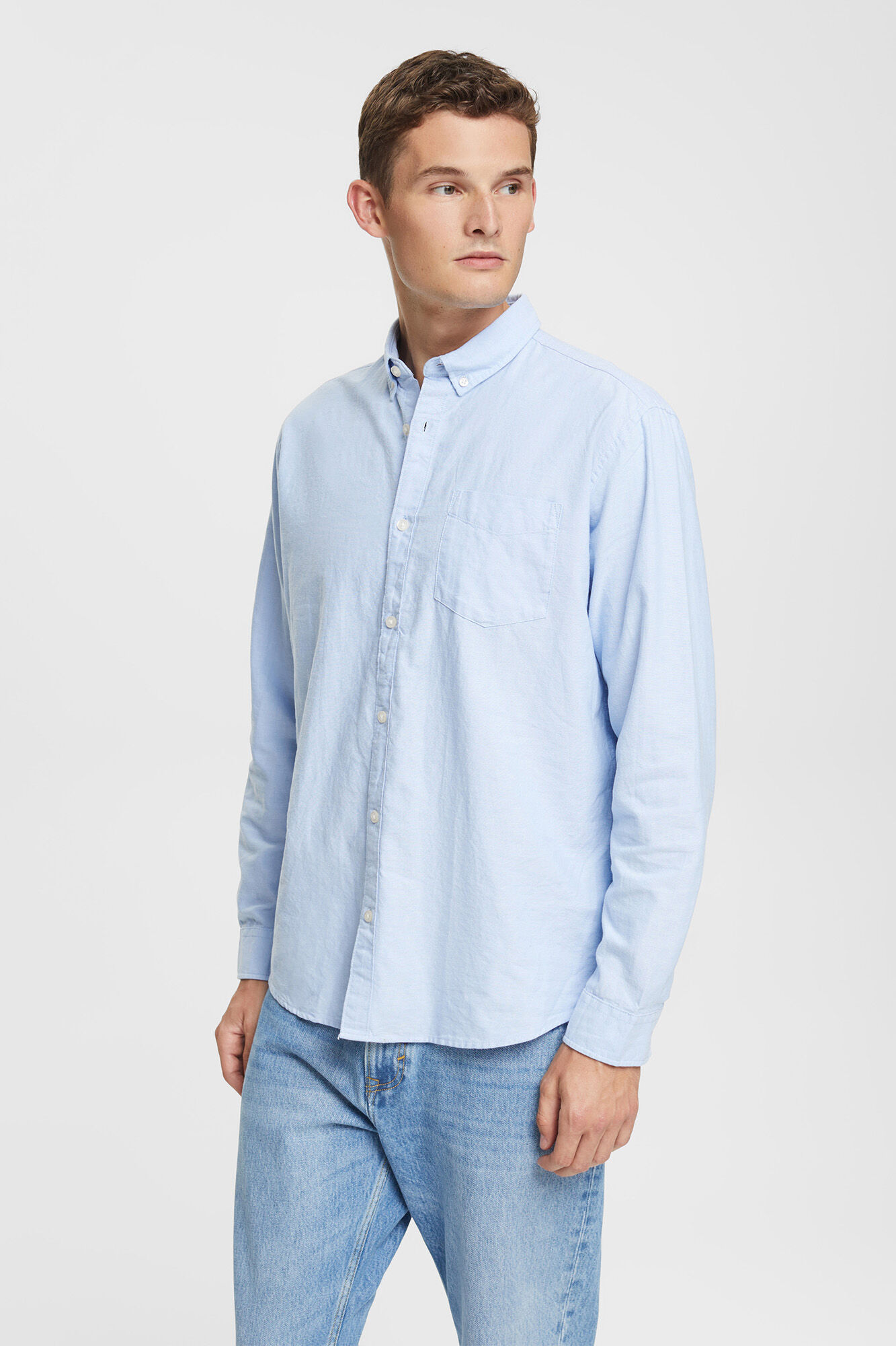 Esprit Classic 100% cotton Oxford shirt Blue