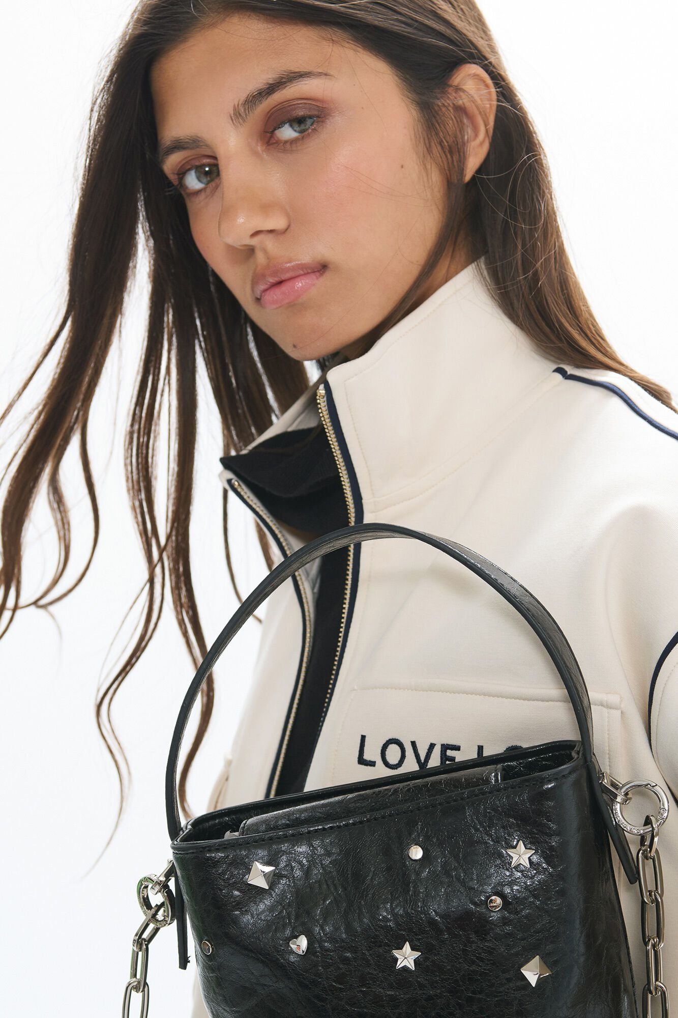 Lola Casademunt Bolsa a tiracolo com tachas Preto