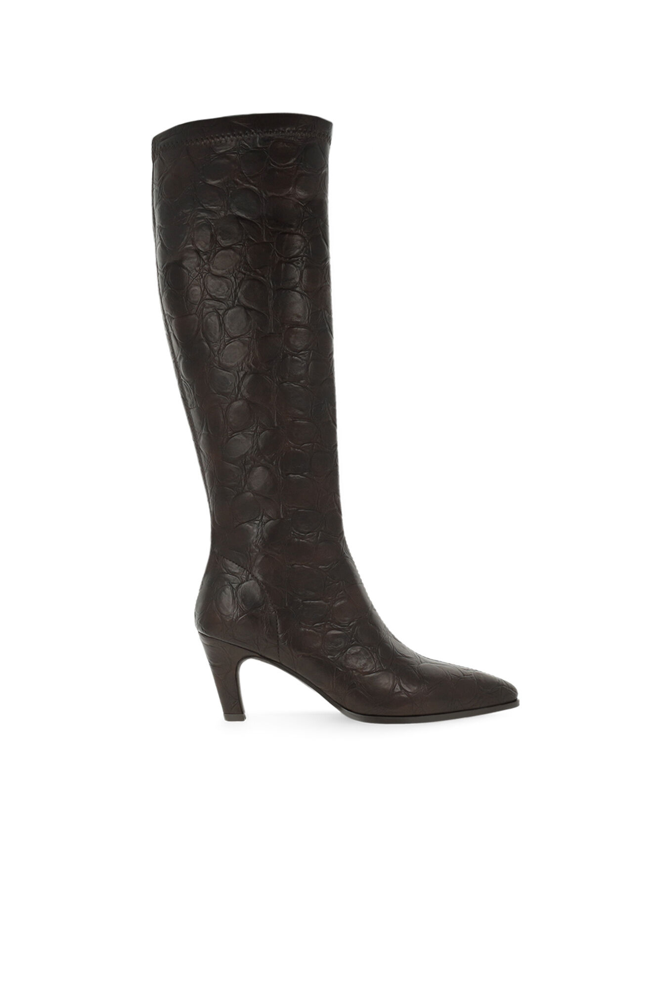 Lodi Botas de cano alto com efeito de pele gravada