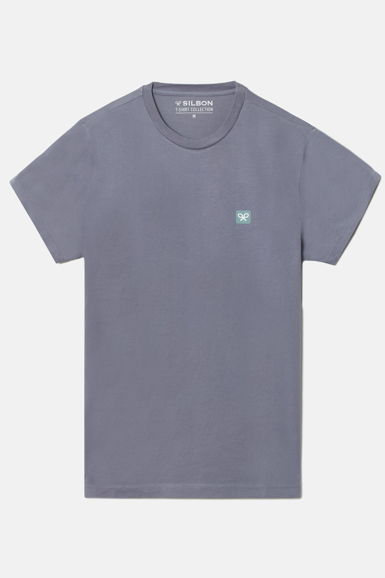 Silbon Camiseta cuadro raqueta Azul