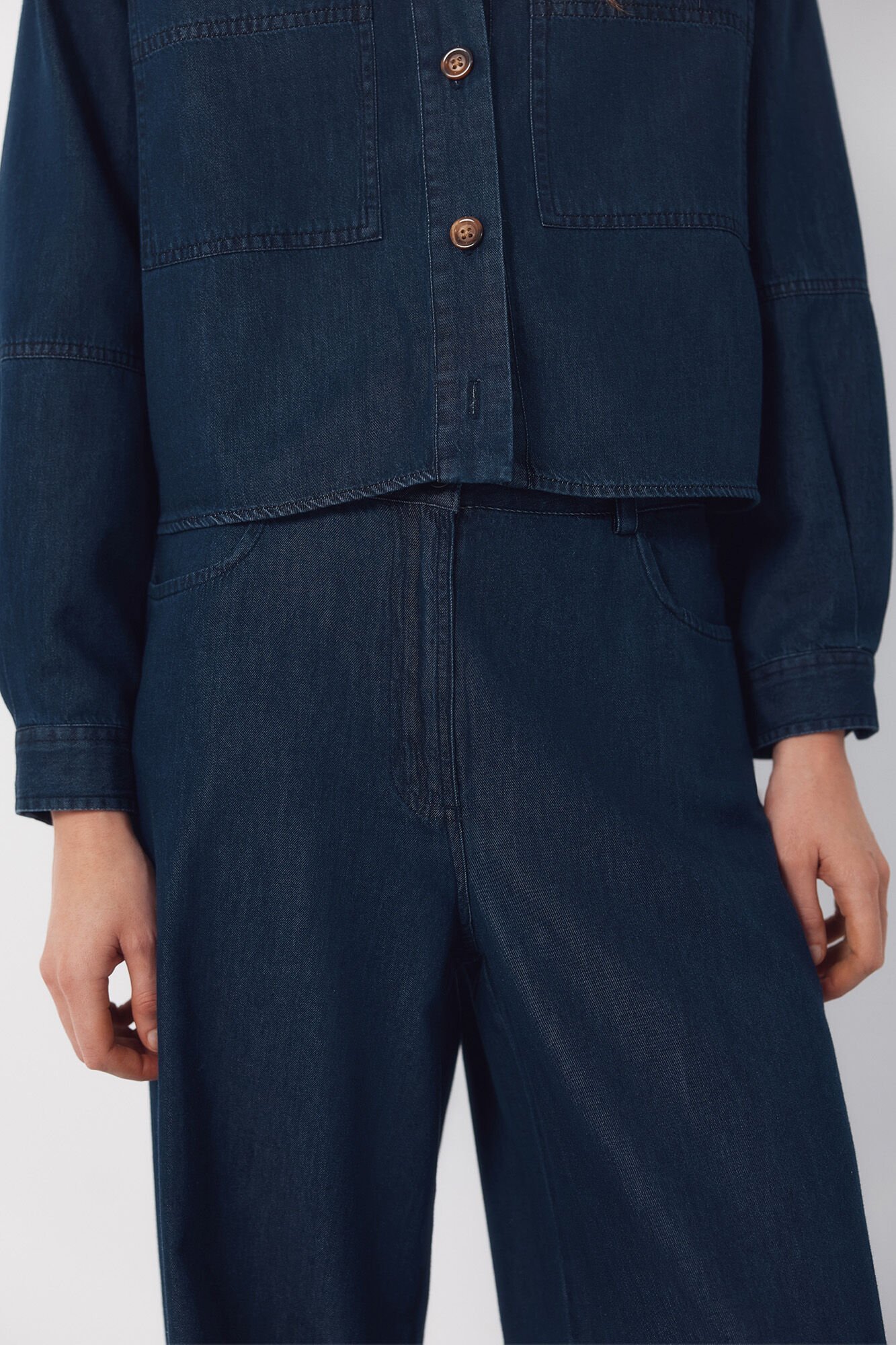 Cortefiel Soft palazzo jeans Blue