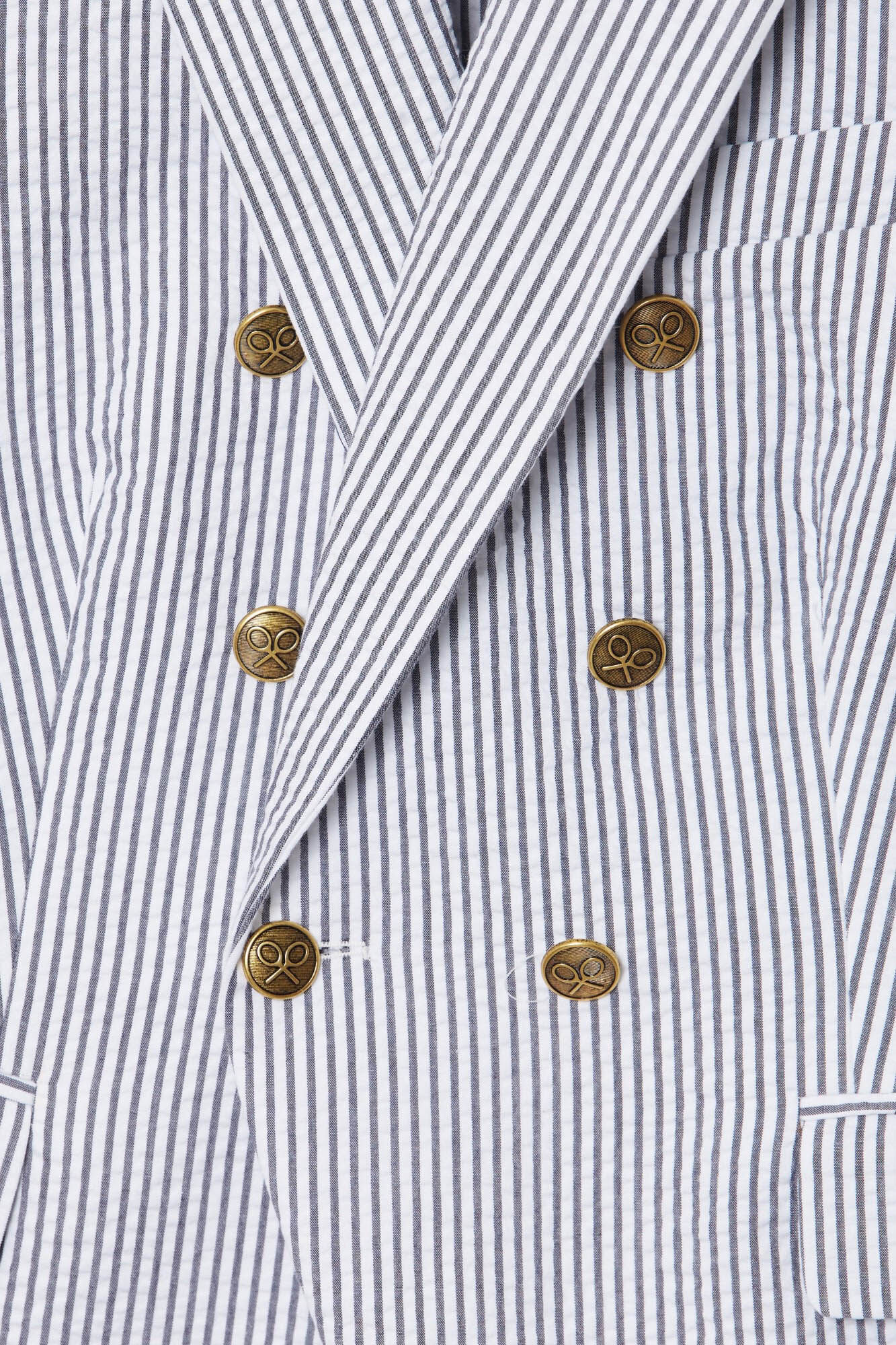 Silbon Women's double-breasted striped blazer Printed white