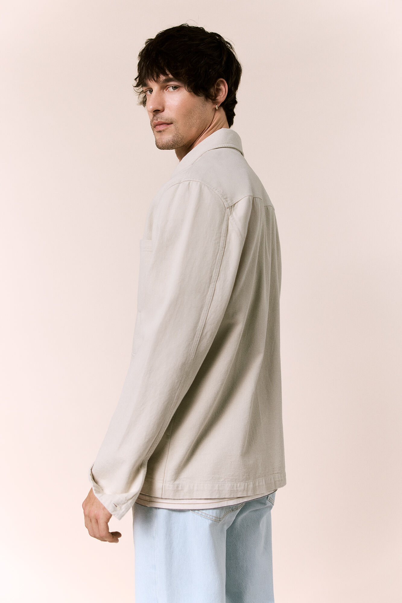 OOTO Cotton linen overshirt Beige