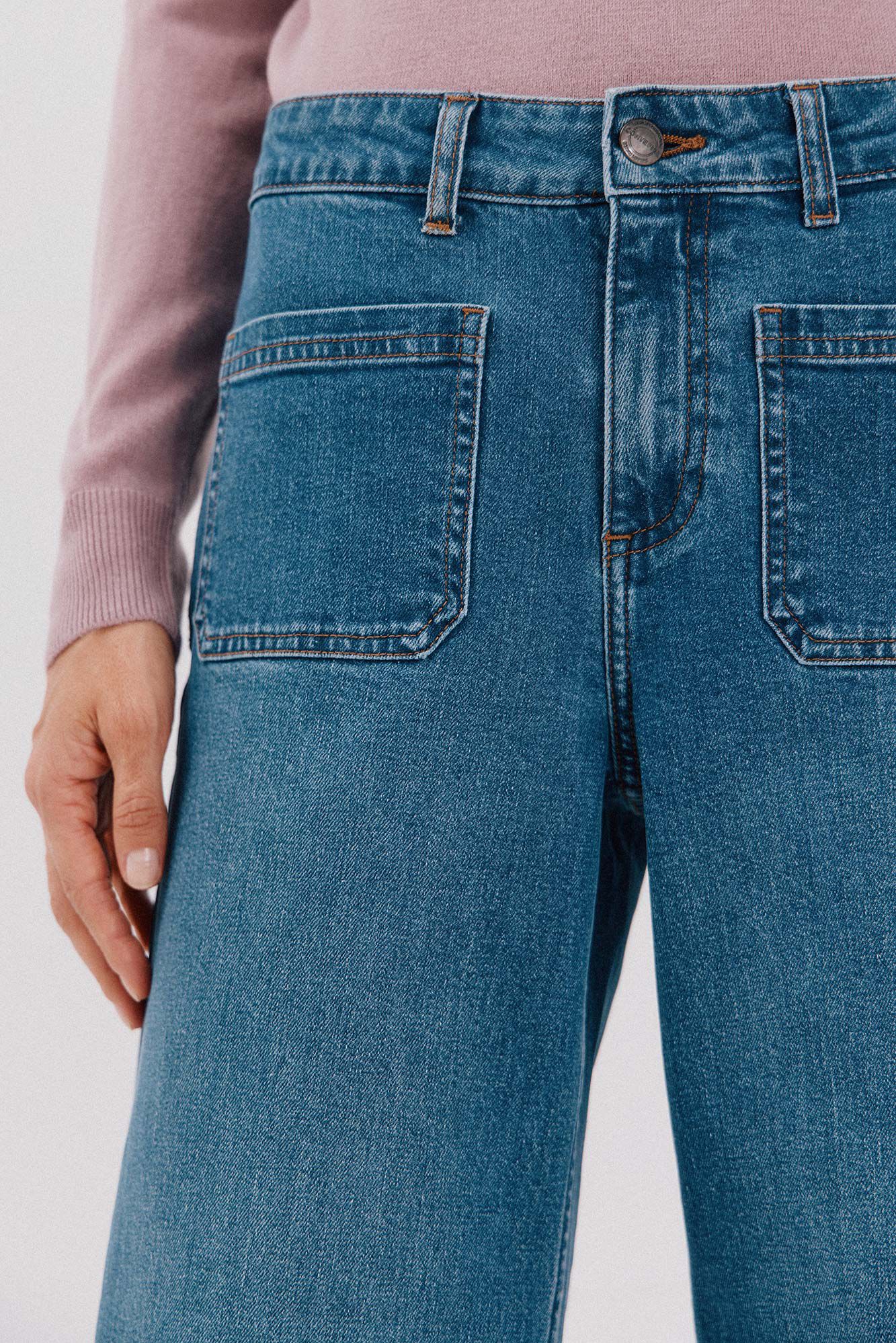 Cortefiel  marine trousers pockets Blue