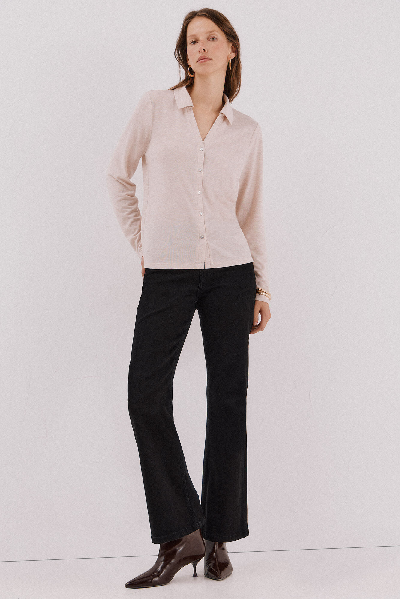 Cortefiel Camisa punto el&aacute;stico