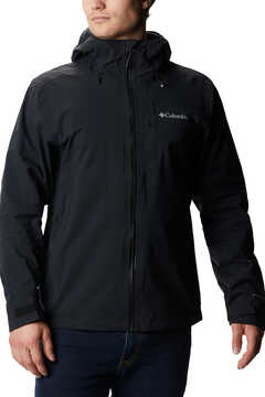 Cortefiel Ampli-Dry waterproof shell jacket™ round neck sweatshirt Black