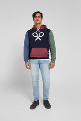 Silbon Sudadera capucha burdeos fantas&iacute;a marino Azul marino